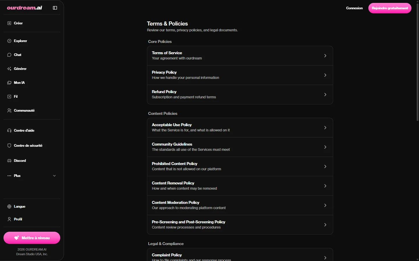 First-party terms and policy library